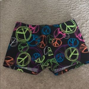Rainbow Peace Sign Dance Shorts